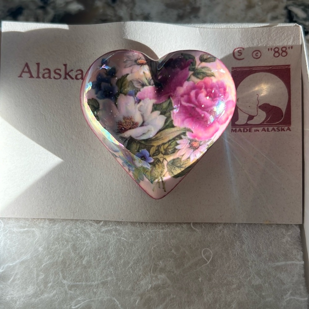 Heart Pin, Made in Alaska with free earrings *read description carefully*